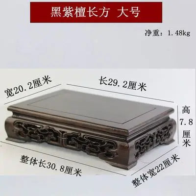 Top Wooden Pedestal Display Stand Coffee Tea Sets Miniature Base for Figurines Vases Flower Pots Incense Burner Home Decor