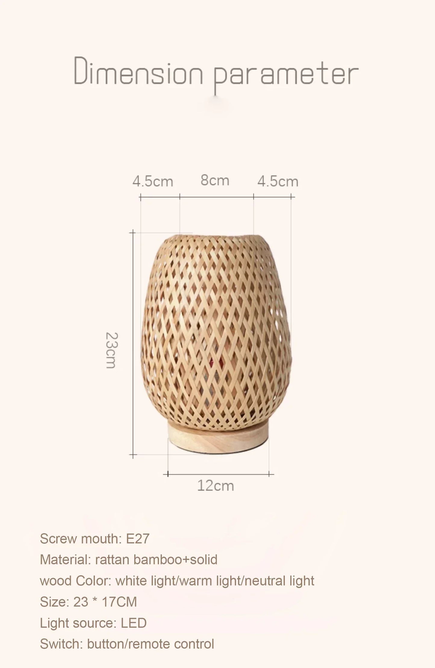 Bamboo Woven lamp Simple Bedroom Study Table Lamp Bedside Table Lamp Bamboo art Warm Decoration Desktop Decoration Table Lamp