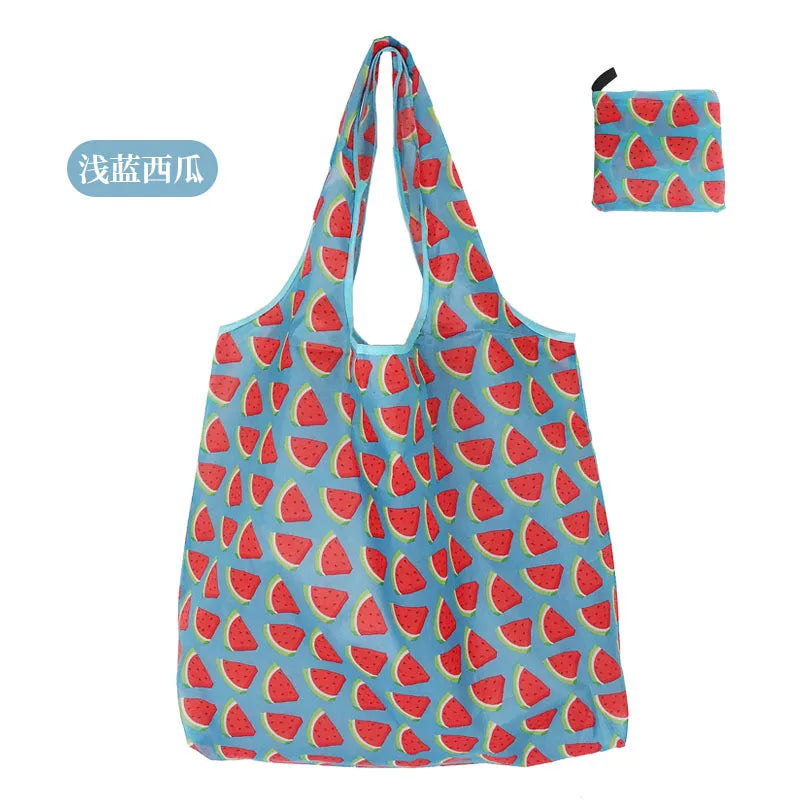 Large Foldable Reusable Eco Bag - Shoulder Shopping Tote Pouch for Grocery, Beach Toy Storage, Eco-friendly Package