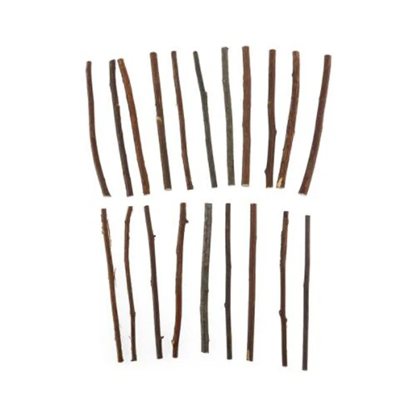 20/40/60PCS Wood Sticks for Crafts Wood Log Sticks Natural Mini Twigs Sticks for Photo Props DIY Crafts Home Decorations