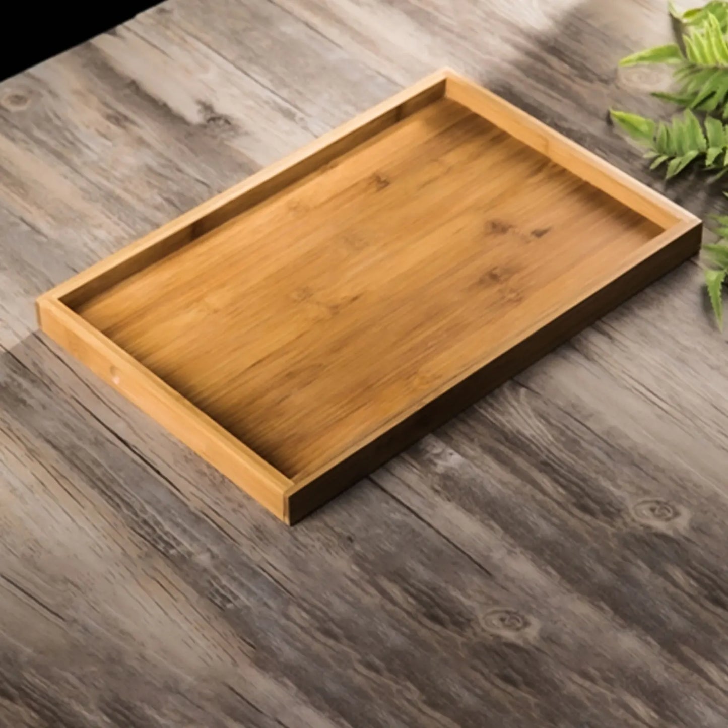Bamboos Wood Rectangular Tea Tray Solid Wooden  Tray Tea Cups Trays Stand Tray For Kitchen Party Tea Bar Storage Tray Tableware