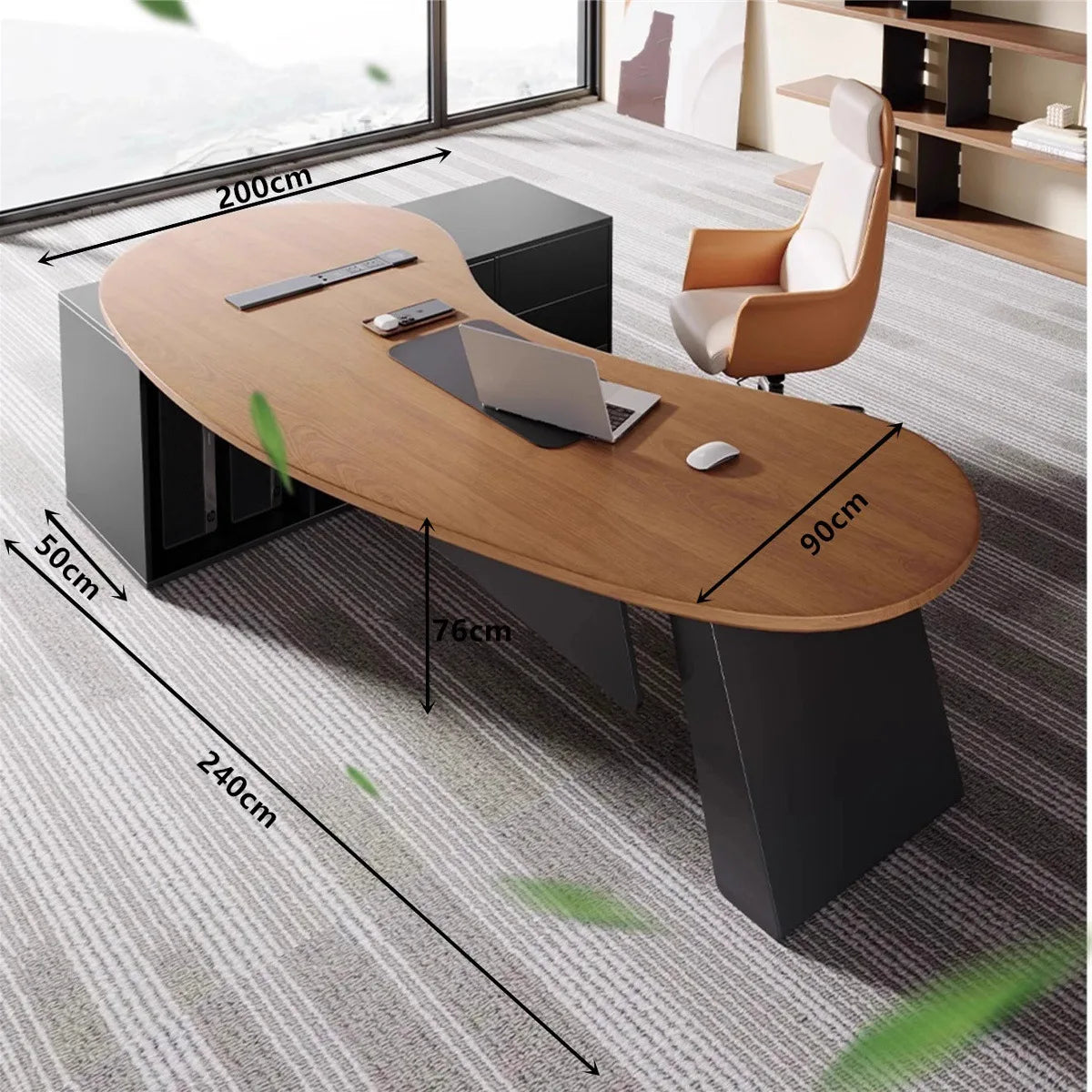 Wooden Study Office Desk Modern Computer Gaming Standing Long Executive Office Desk Luxury Escritorio Oficina Home Products