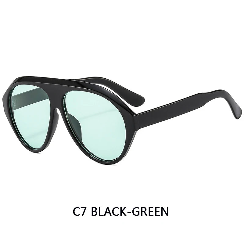 Large Frame Pilot Sunglasses Unisex Oversize Fashion Brown Sunglasses Brand Design Winter Eyewear
