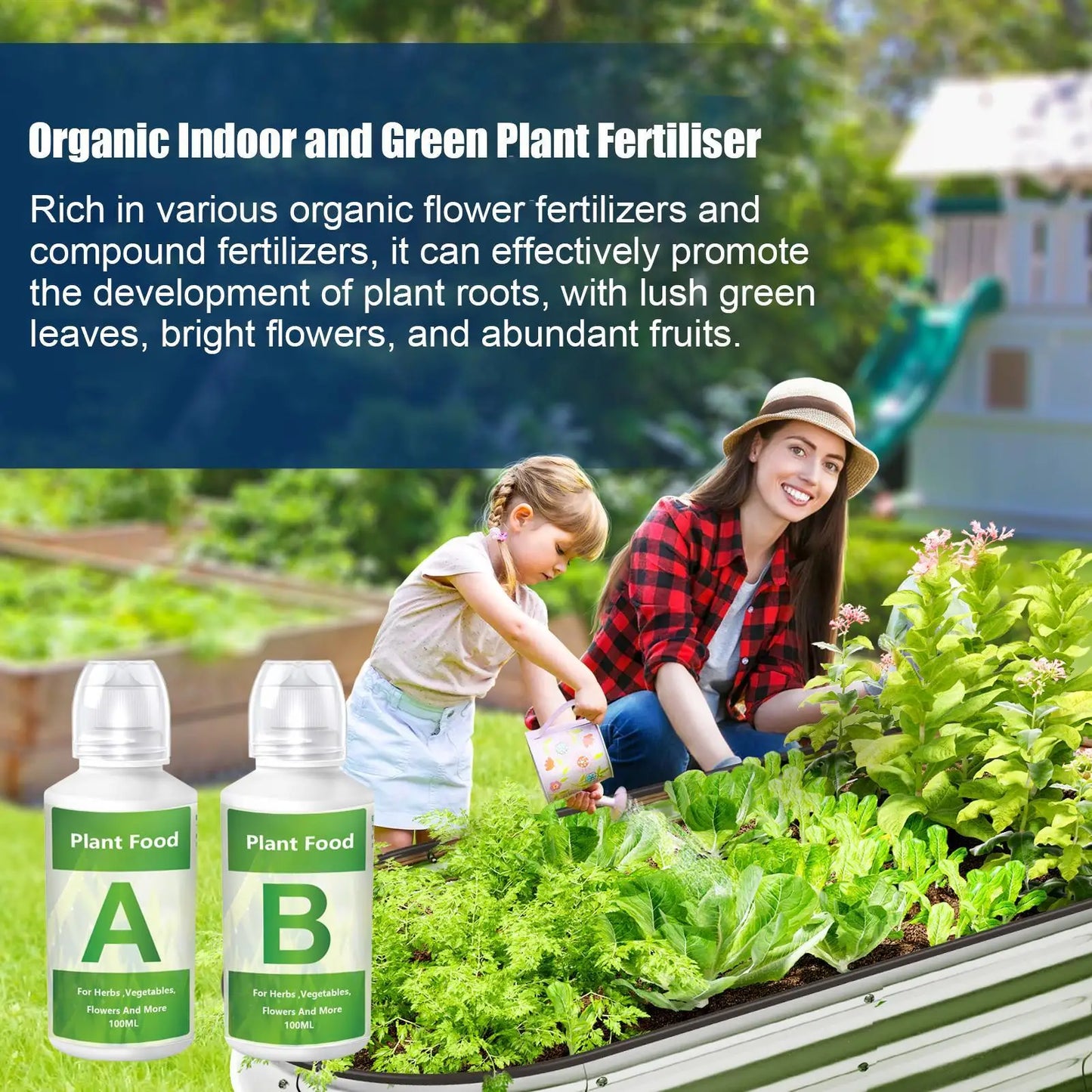 Hydroponic Nutrient Solution Organic Plant Food Organic Plant Food A & B Liquid Hydroponics Fertilizer Hydroponic Nutrients