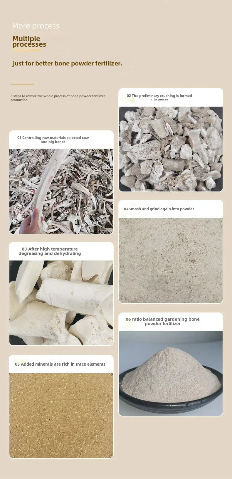 Organic Bone Powder Flower Essence Fatty Acid Salt-free Multiple Succulent Plant Gardening Organic Home Use Calcium Promotion