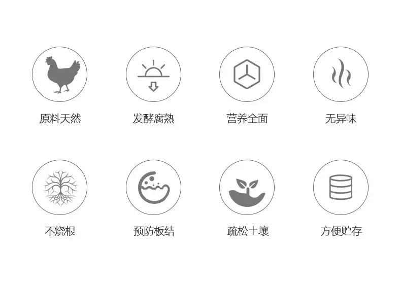 Organic fertilizer, chicken manure fermentation, family growing vegetables, growing flowers, nutrients lasting insect resistance