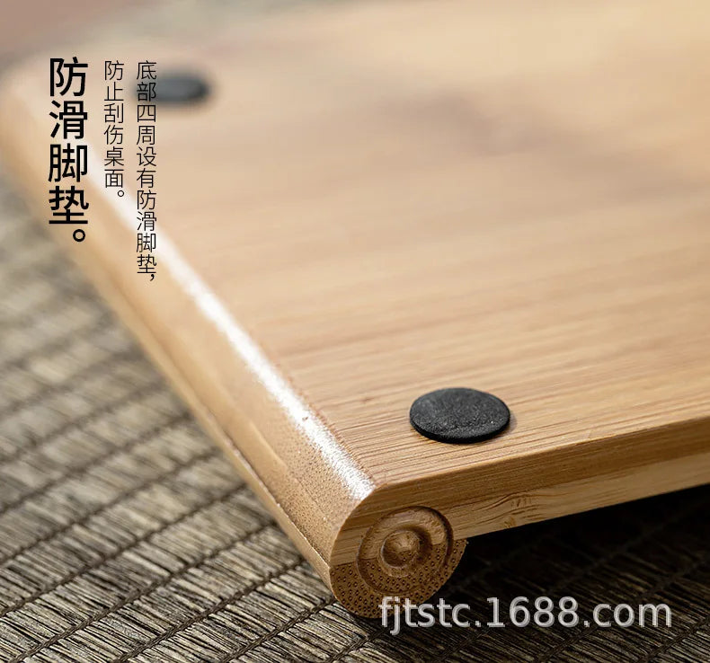 Bamboo tray rectangular Japanese bamboo wood home tea tray wooden bread barbecue tray hotel restaurant snack tray