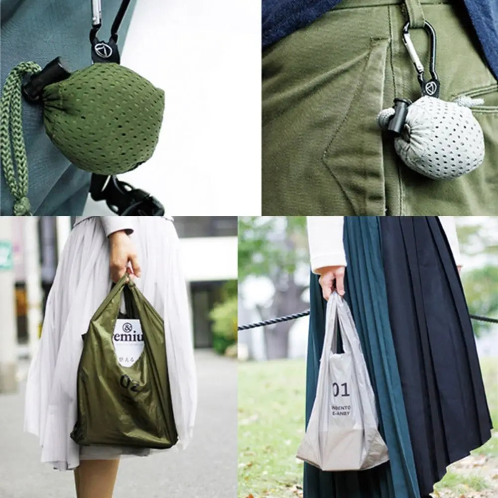 Nylon Folding Shopping Bag Waterproof Ultra-light Reusable Eco-friendly Shopping Bag Tote Eco Bag Portable Storage Gift Bag