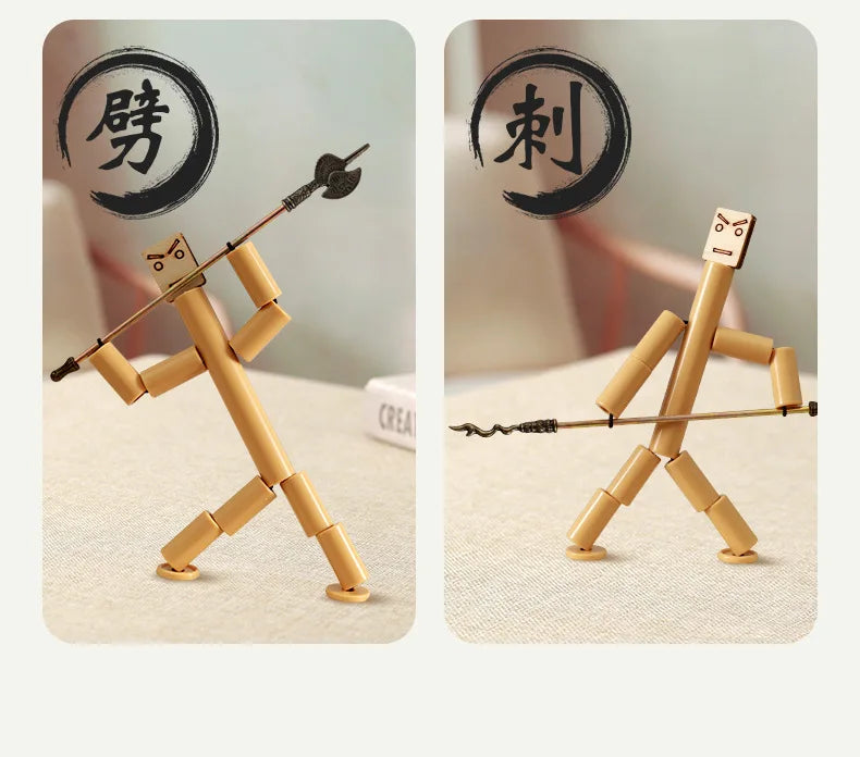 Bamboo Man Two-player Battle Games Toy DIY Toy Parent-Child Games Desktop Anti-stress Interactive Toys Desktop Battle Board Game