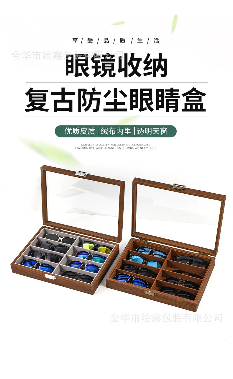 wooden watch storage and display box made of black walnut wood, multi-functional case for collecting watches, jewelry