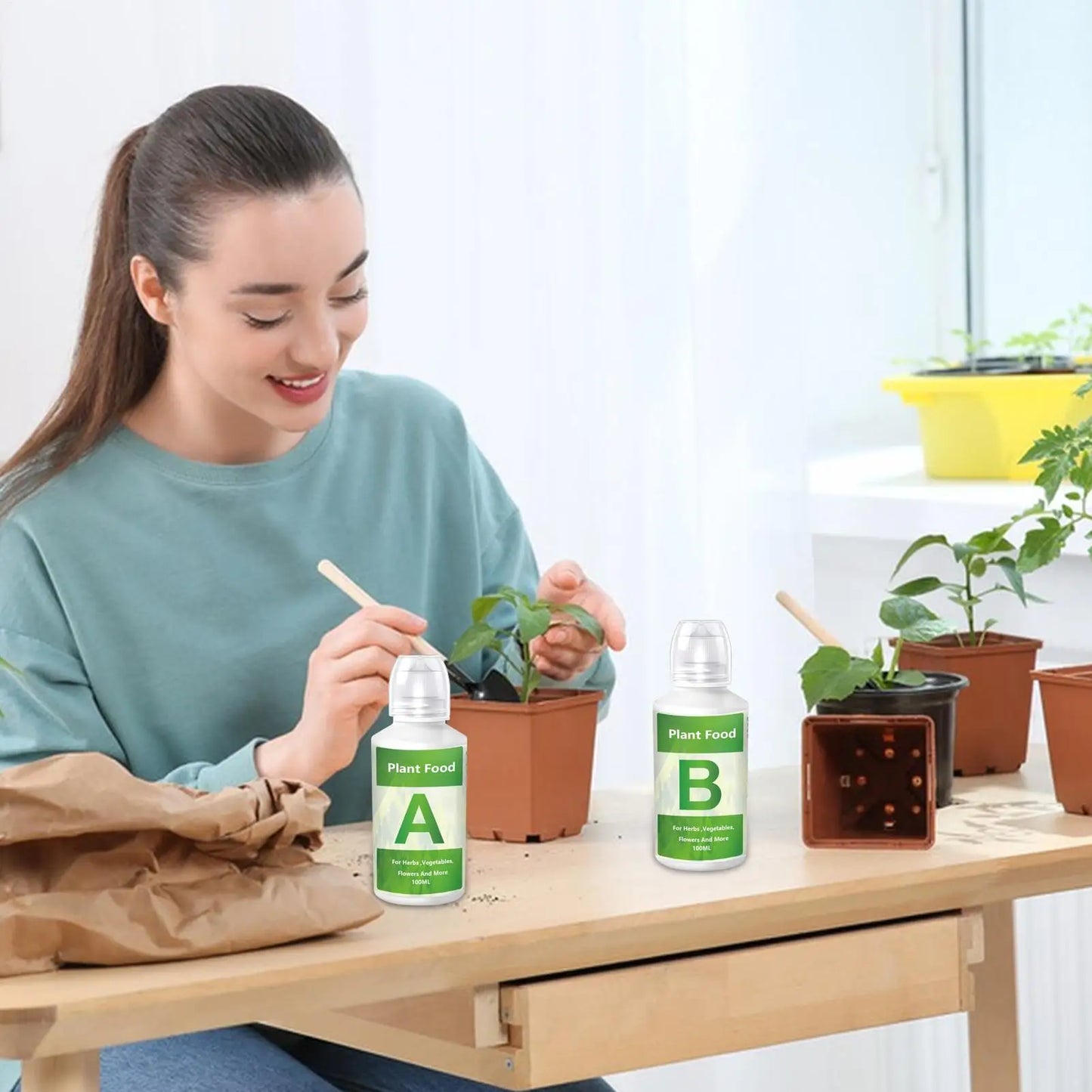 Hydroponic Nutrient Solution Organic Plant Food Organic Plant Food A & B Liquid Hydroponics Fertilizer Hydroponic Nutrients