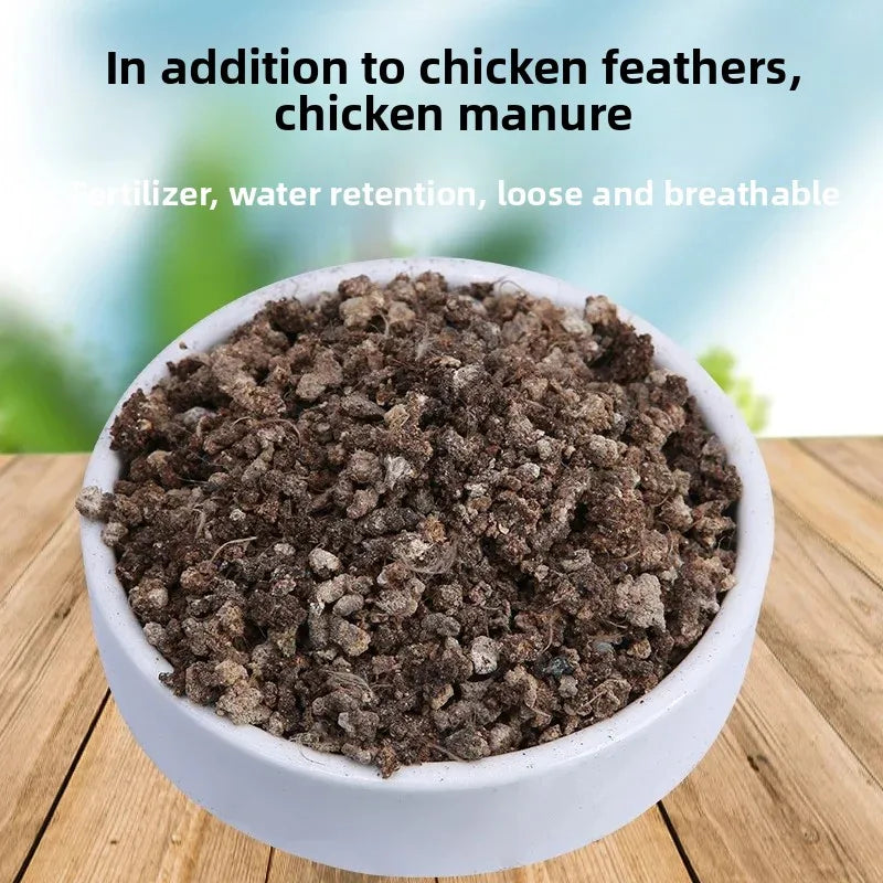 Organic fertilizer, chicken manure fermentation, family growing vegetables, growing flowers, nutrients lasting insect resistance