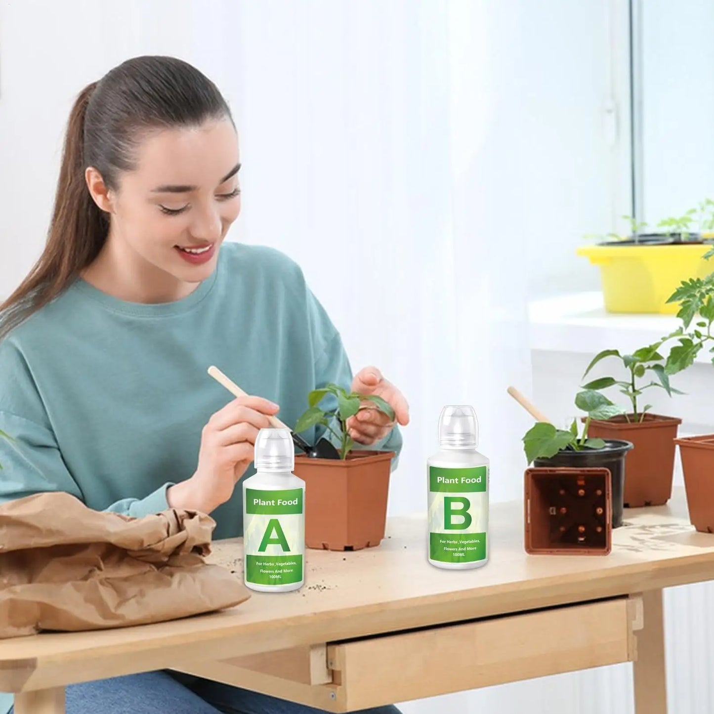 Hydroponic Nutrients Fertilizer A and B Solution Set Hydroponic Garden Plant Food Plants absorb better Flowers Nutrients