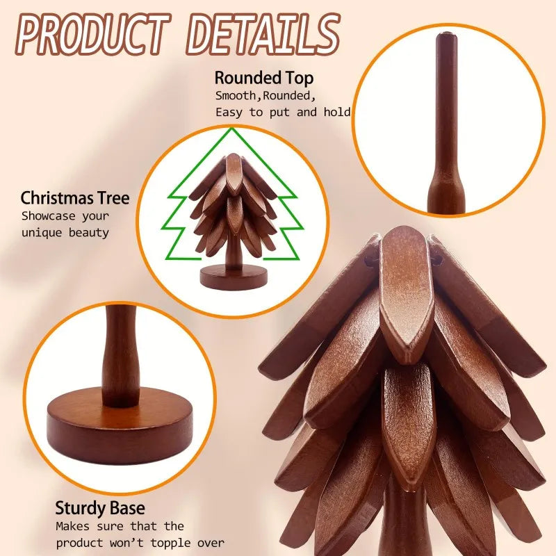 Tree Design Stand Bamboo Wooden Trivets Decorative Anti Scald Heat Resistant Table Mat Coaster Wood Placemats Pot