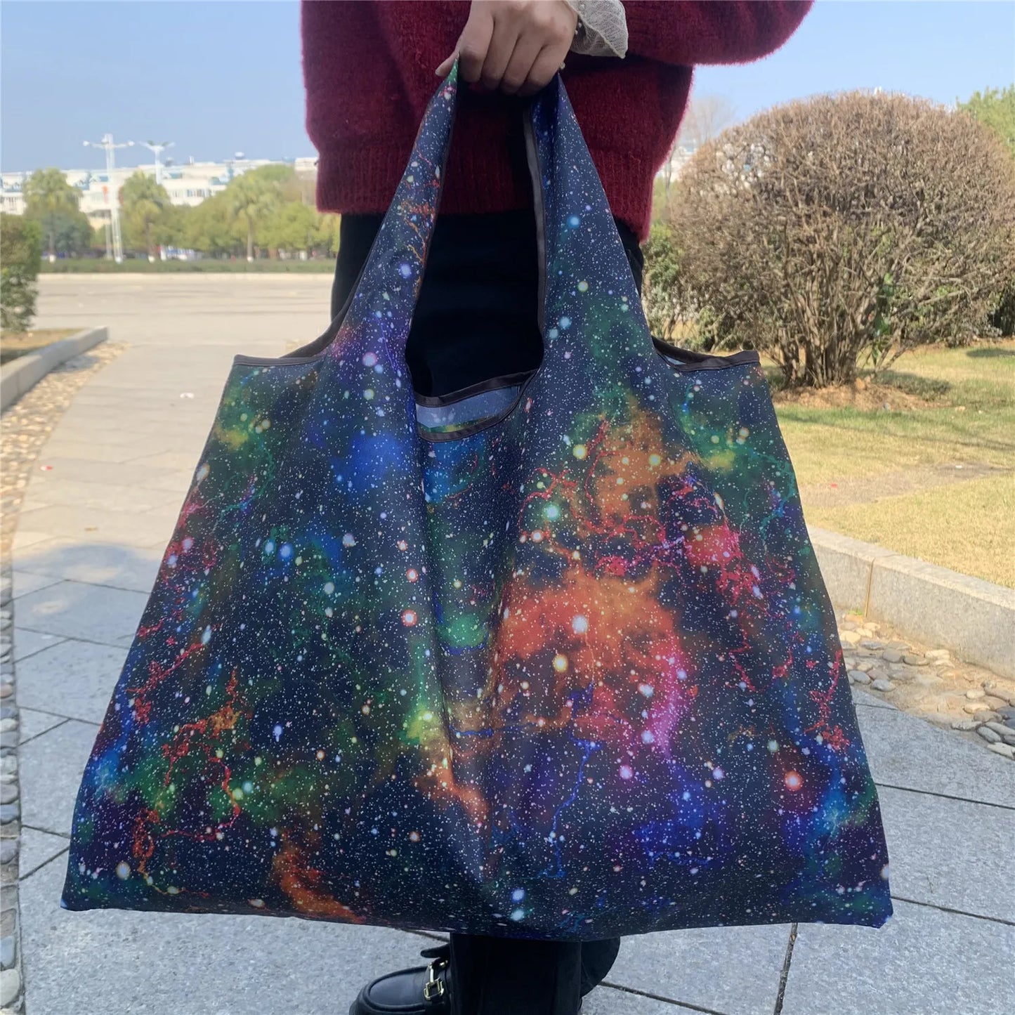 58X53X40cm foldable eco-bag Oxford cloth eco-friendly shopping bag portable bag large supermarket grocery bag case