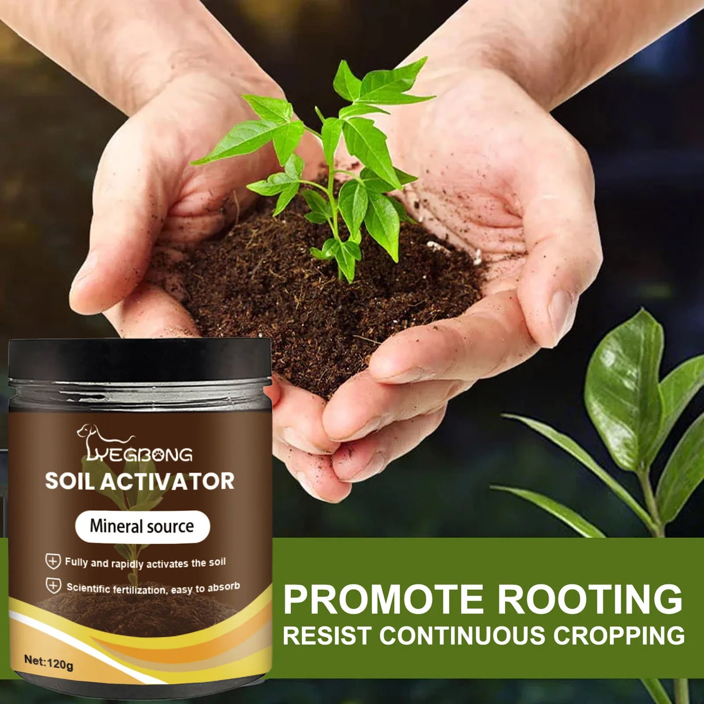 Soil Activator Organic Plant Growth Supplement Root Stimulant Fertilizer Enhances Nutrients Promotes Healthy Gardening Care