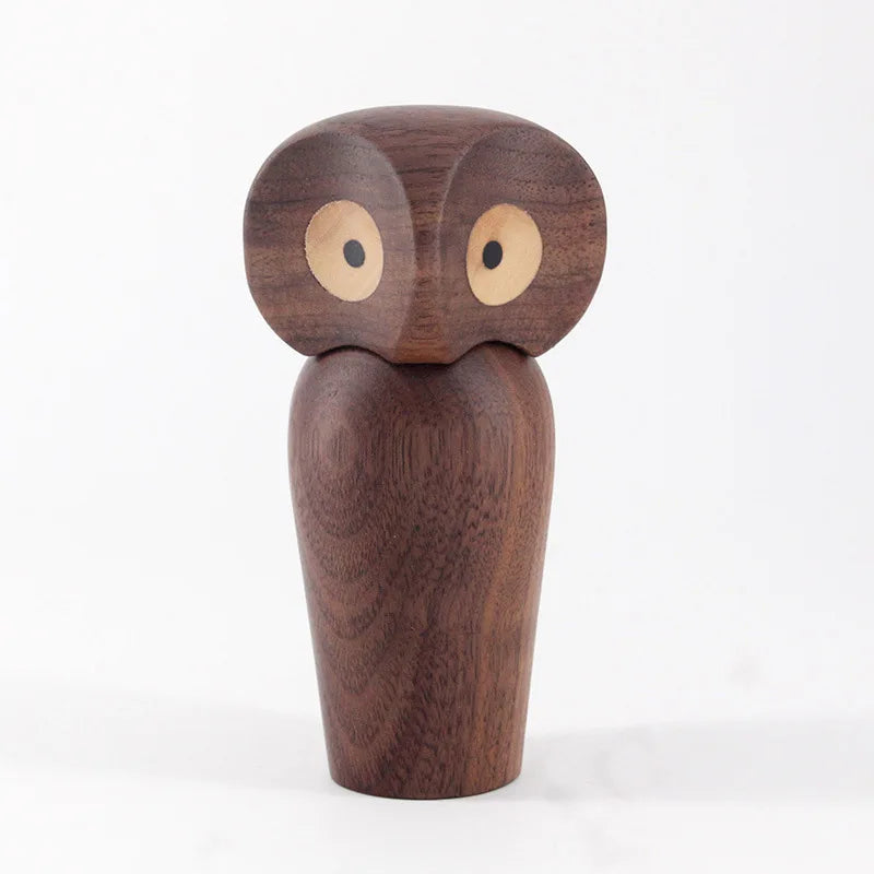 Wooden Owl Decorations, Gifts, Creative Home Decor Accessories, Decorative Figurines, Modern Miniature Sculptures