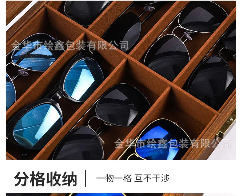 wooden watch storage and display box made of black walnut wood, multi-functional case for collecting watches, jewelry