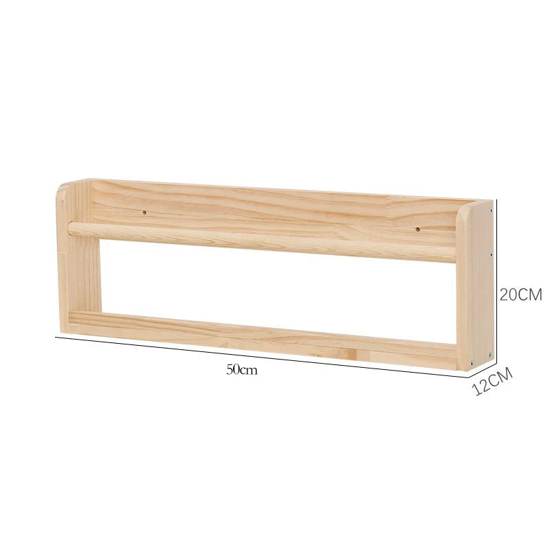 Wood Nursery Book Shelf Wall Mounted,Floating Bookshelf for Kids Room,Toys and Books Storage Organizer Bookshelves for Bedroom