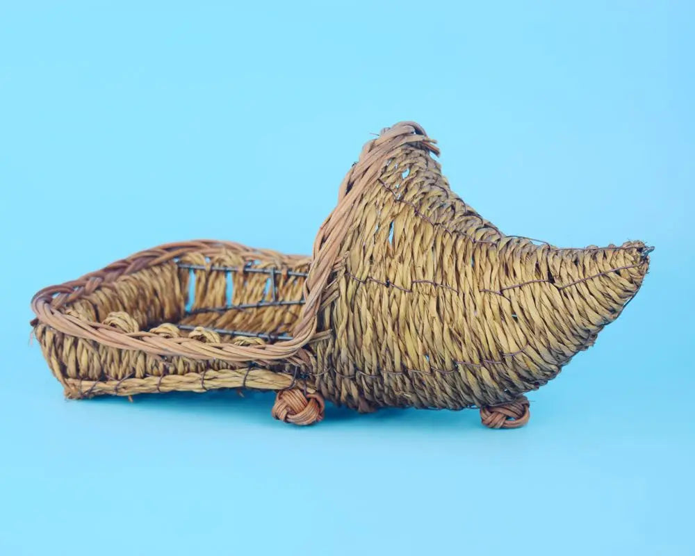 Bamboo Horns Hand Weaving Storage Basket Handicrafts Plant Weaving Storage Ornaments Horn Bamboo Basket Fruit Bread Food Saving