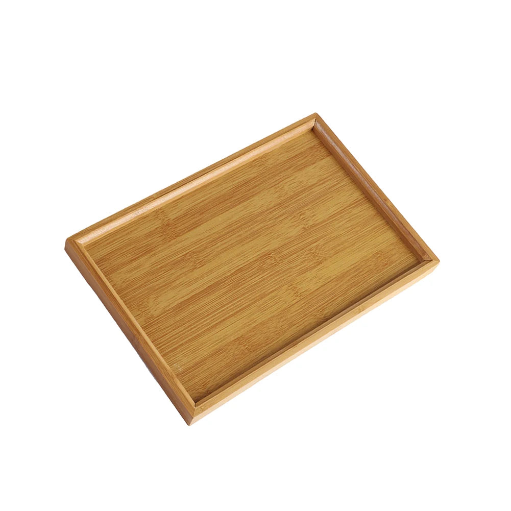 Bamboos Wood Rectangular Tea Tray Solid Wooden  Tray Tea Cups Trays Stand Tray For Kitchen Party Tea Bar Storage Tray Tableware