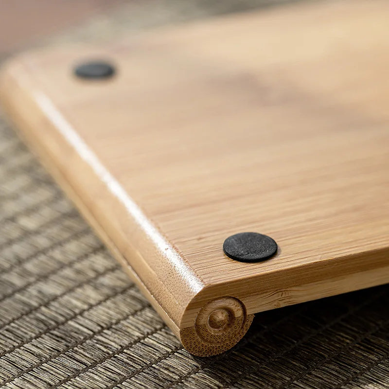 Bamboo tray rectangular Japanese bamboo wood home tea tray wooden bread barbecue tray hotel restaurant snack tray