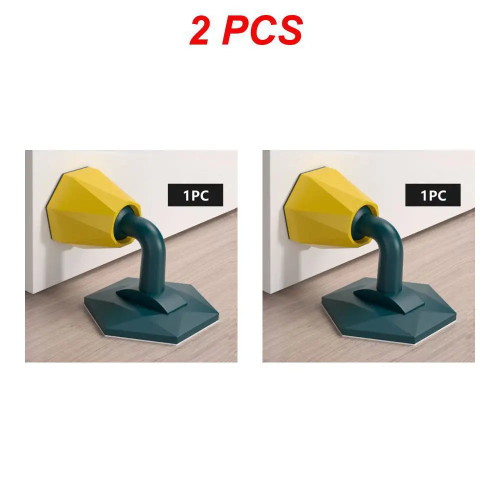 Mute Silicone Door Stopper Self Adhesive Door Stops Door Wall Buffer Protector Safety Tool Bumper Door Pads Door Rear Retainer
