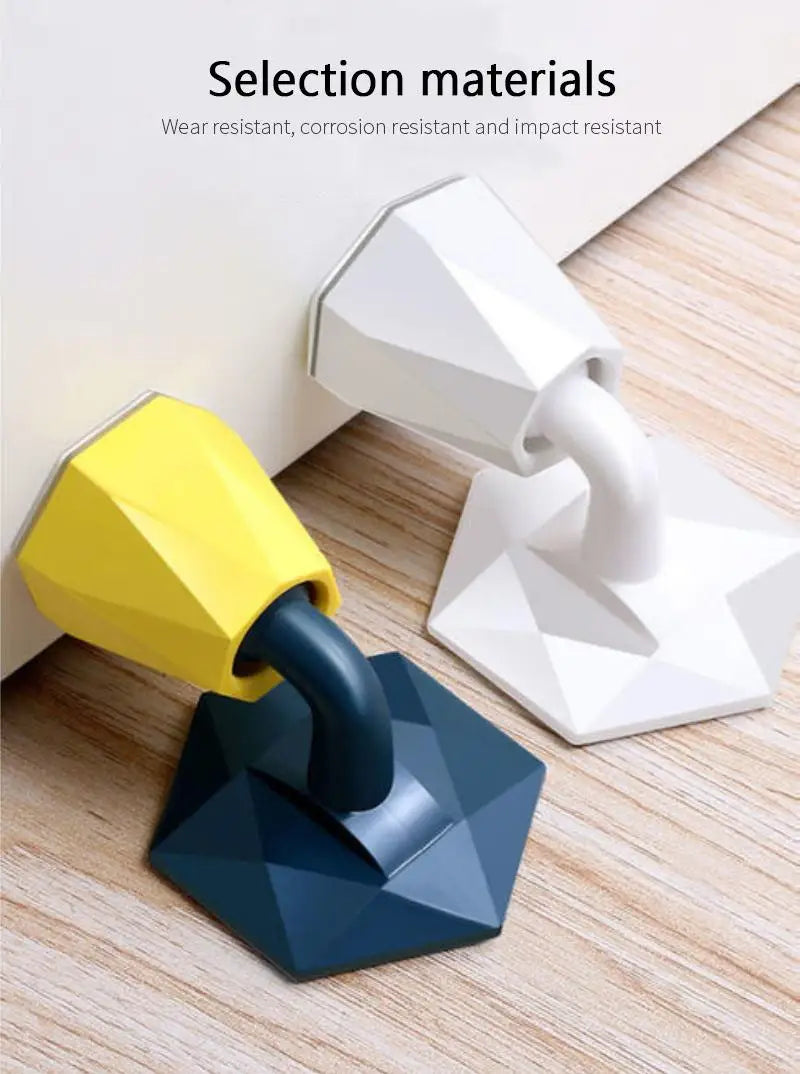 Mute Silicone Door Stopper Self Adhesive Door Stops Door Wall Buffer Protector Safety Tool Bumper Door Pads Door Rear Retainer