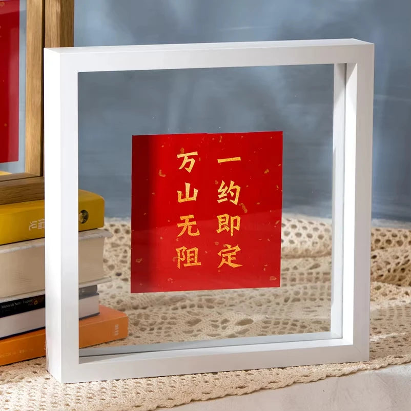 Wood Specimen Frame With Real Glass Photo Frame,Picture Frame For For Wedding Photo Picture Frame Desktop Photo Decor
