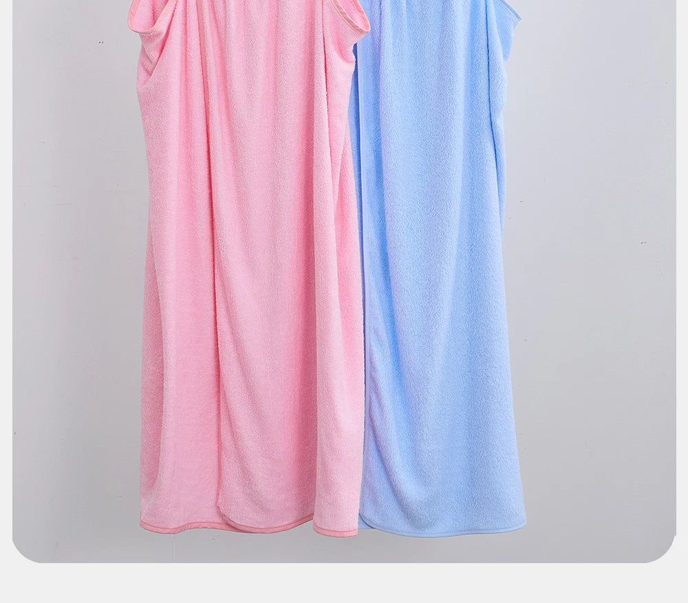 Bamboo Fiber Bath Towel Household Women Wearable Wrap Adults Absorb Water Dry Hair Skirt Long Style Bathroom Washable Bathrobe