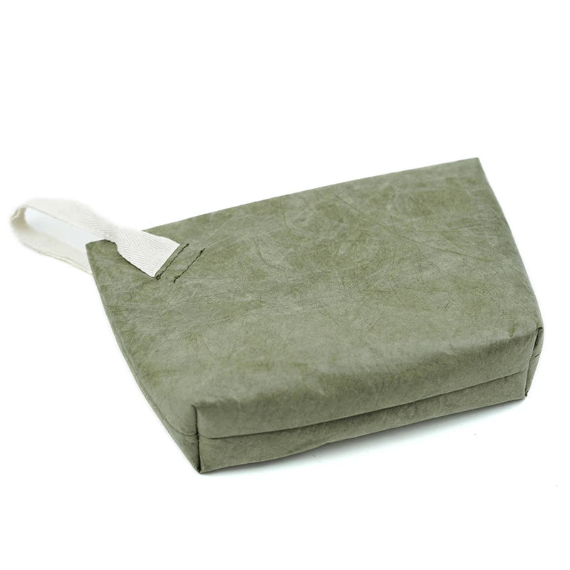 Eco - conscious & Fashion Cosmetic Bag Lightweight Durable Retro Paper Makeup Bag A Good Travel Companion