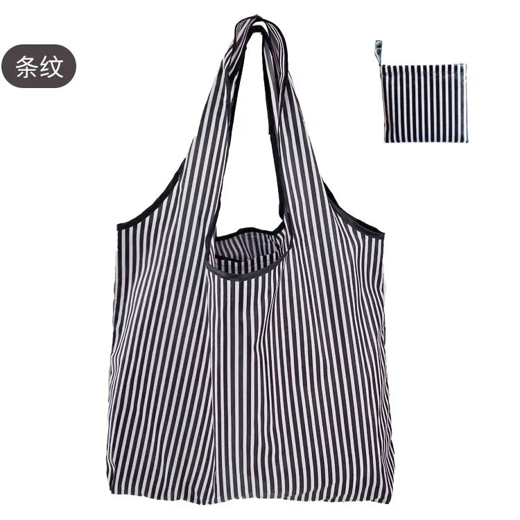 Large Foldable Reusable Eco Bag - Shoulder Shopping Tote Pouch for Grocery, Beach Toy Storage, Eco-friendly Package