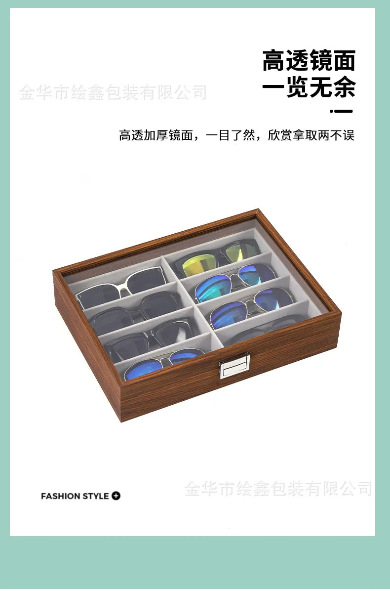 wooden watch storage and display box made of black walnut wood, multi-functional case for collecting watches, jewelry