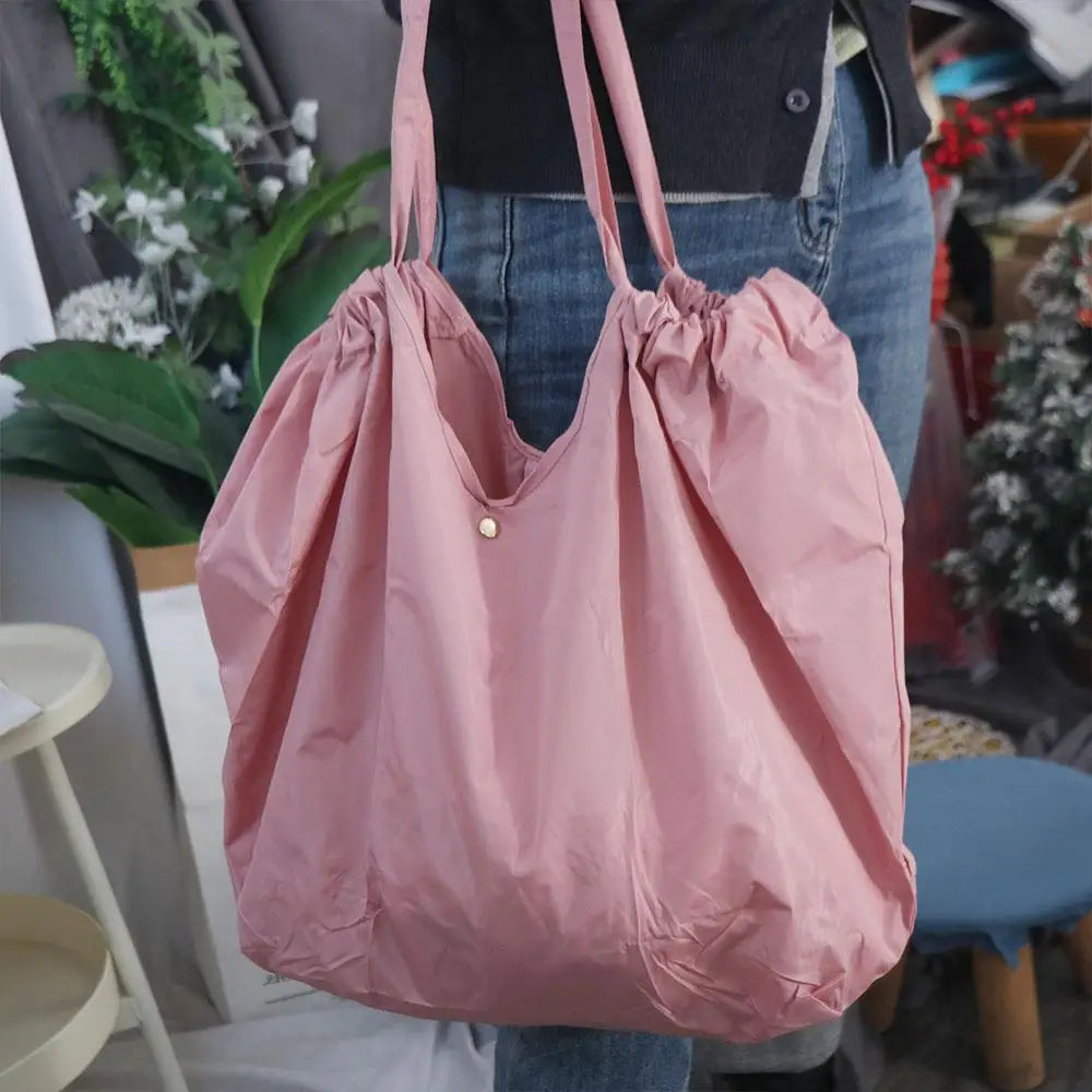 Handbag Folding Shopping Bag Large Capacity Portable Foldable Eco Bag Eco-Friendly Shoulder Pouch Grocery Storage Bag Shopping