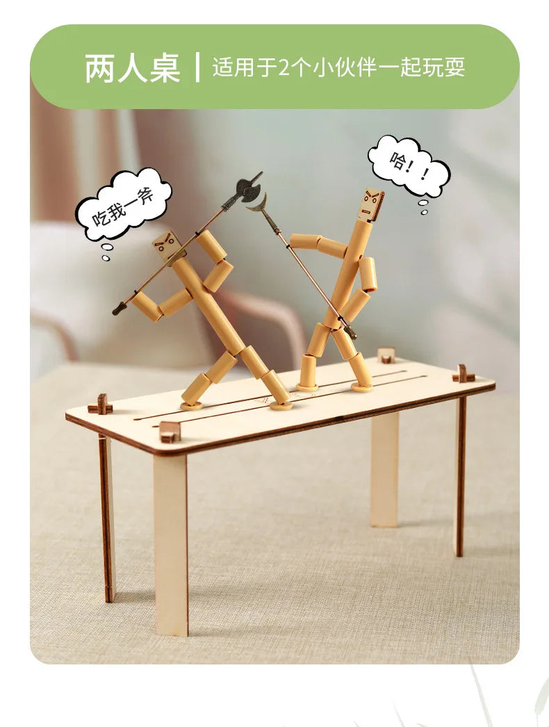 Bamboo Man Two-player Battle Games Toy DIY Toy Parent-Child Games Desktop Anti-stress Interactive Toys Desktop Battle Board Game