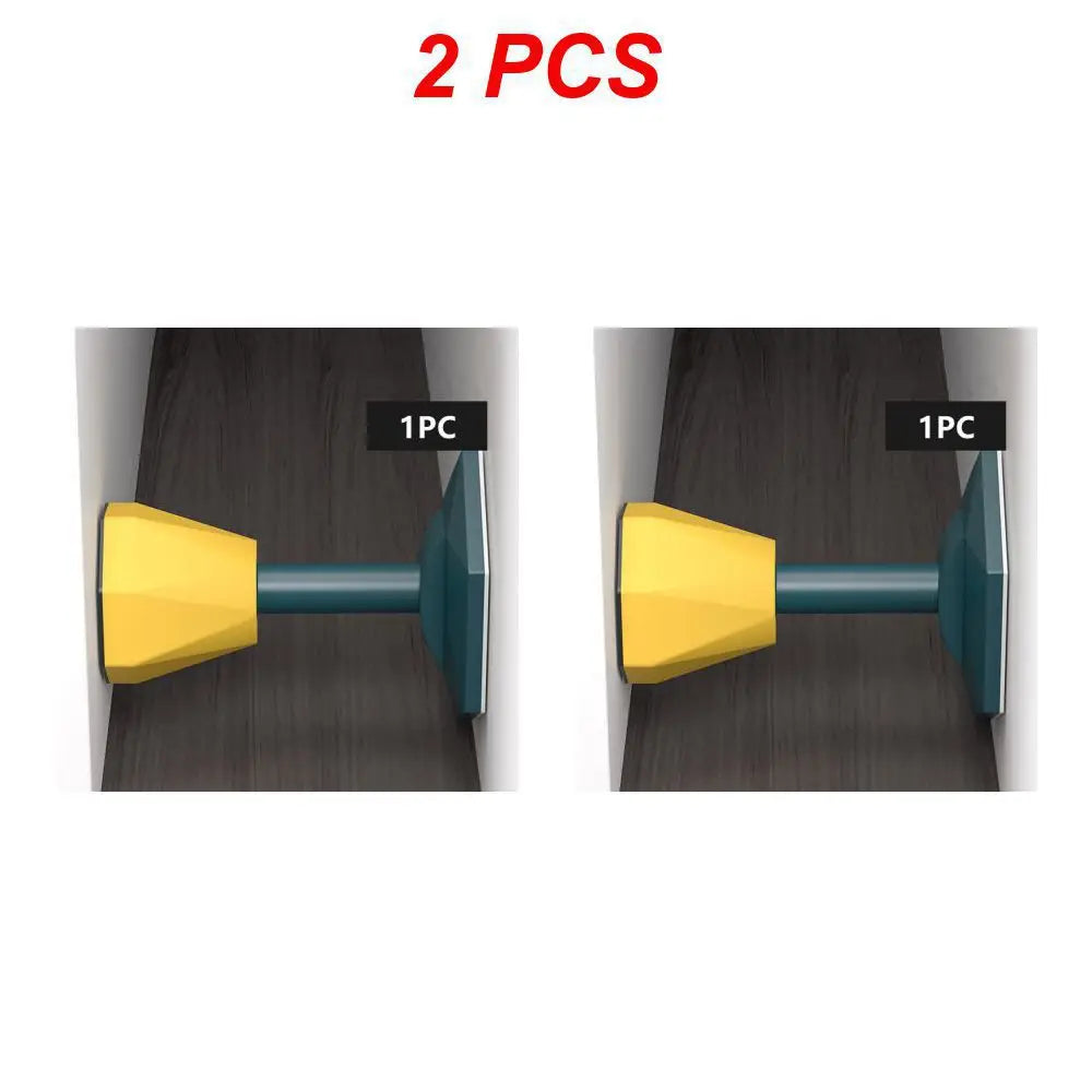 Mute Silicone Door Stopper Self Adhesive Door Stops Door Wall Buffer Protector Safety Tool Bumper Door Pads Door Rear Retainer