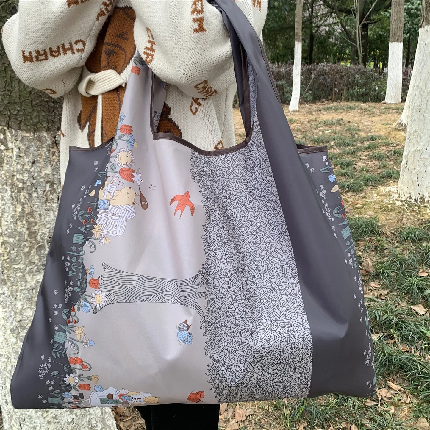 58X53X40cm foldable eco-bag Oxford cloth eco-friendly shopping bag portable bag large supermarket grocery bag case