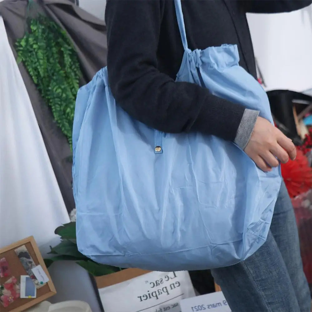 Handbag Folding Shopping Bag Large Capacity Portable Foldable Eco Bag Eco-Friendly Shoulder Pouch Grocery Storage Bag Shopping