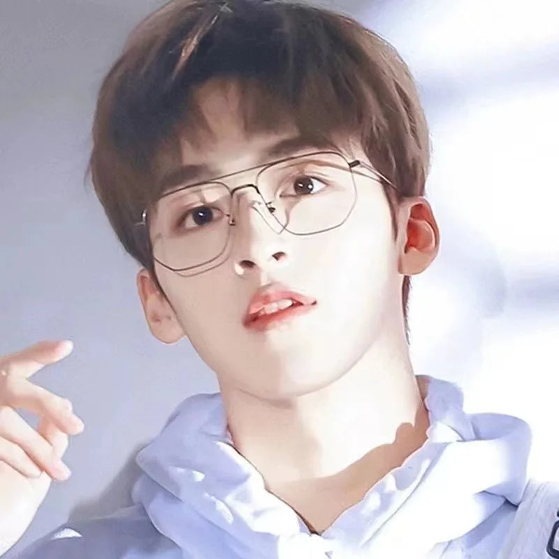 Ultralight Unisex Clear Glasses Oversized Frame Women Anti-blue Light Transparent  Anti-radiation Eyewear Flat Mirror Eyeglass