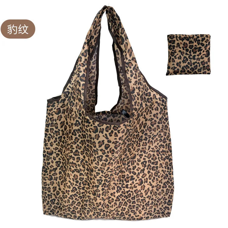 Large Foldable Reusable Eco Bag - Shoulder Shopping Tote Pouch for Grocery, Beach Toy Storage, Eco-friendly Package