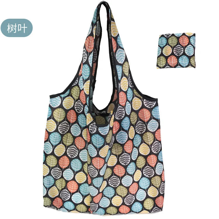 Large Foldable Reusable Eco Bag - Shoulder Shopping Tote Pouch for Grocery, Beach Toy Storage, Eco-friendly Package