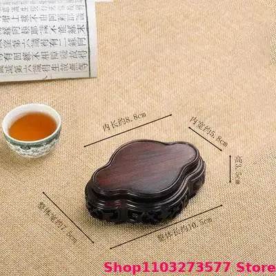 Natural Solid Wood Display Stand for Incense Burner Sculpture Figurine Handicraft Home Decor Display Base Vase Holder