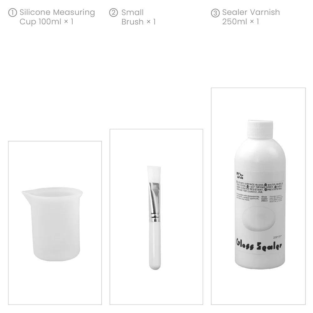 Glitter Acrylic Gloss Sealer Varnish Eco-friendly for Jesmonite Concrete Plaster Eco-friendly Acrylic Sealer Gloss Finish