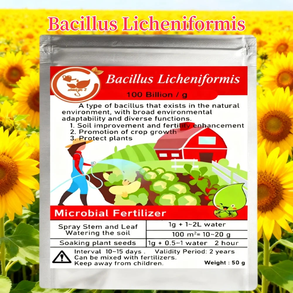 50g Bacillus Licheniformis 100 Billion Microbial Organic Fertilizer Organic Farming Improves Soil Structure & Plant Vitality