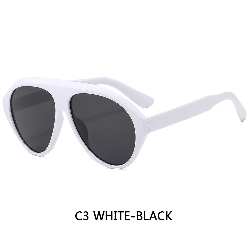 Large Frame Pilot Sunglasses Unisex Oversize Fashion Brown Sunglasses Brand Design Winter Eyewear