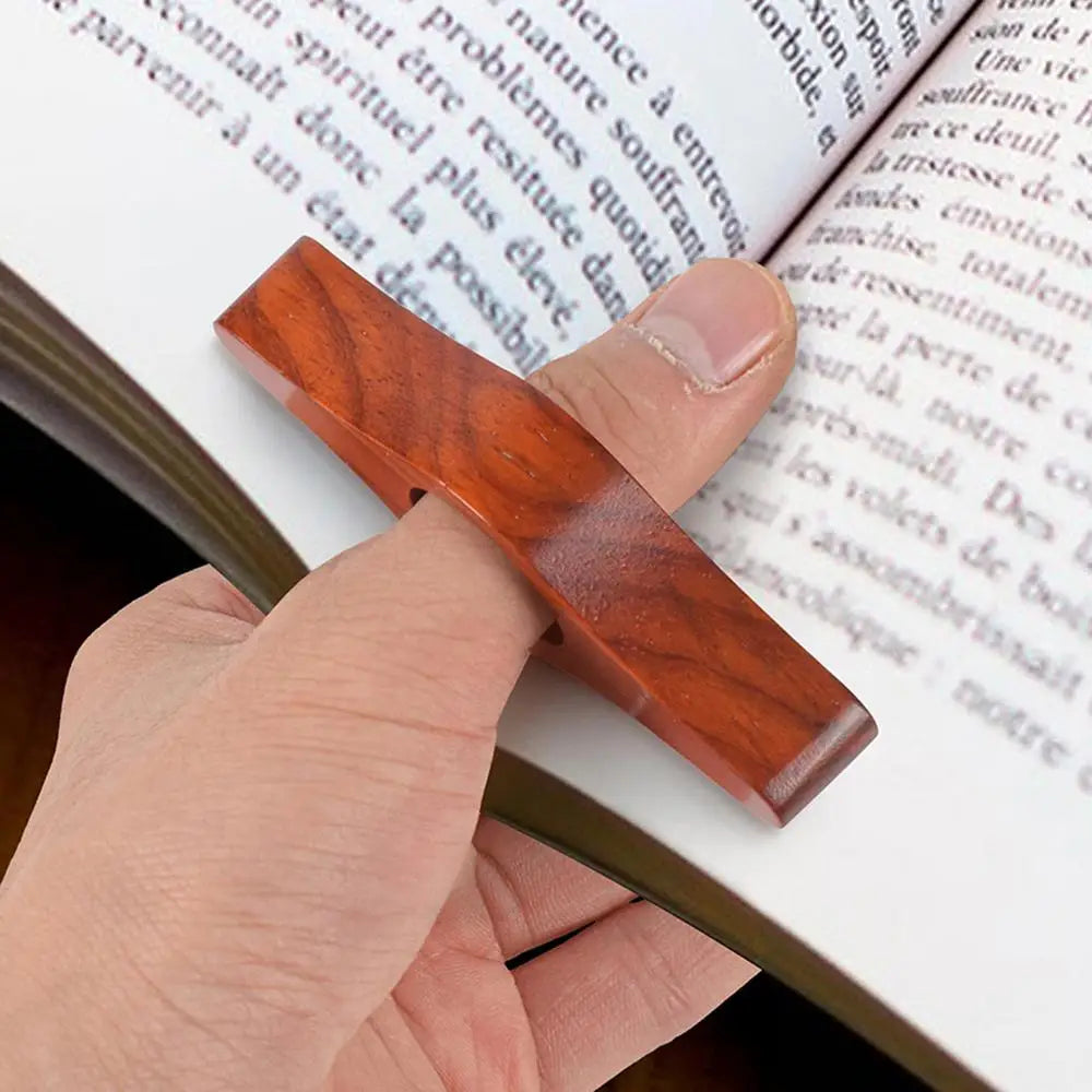 Wooden Thumb Bookmark Thumb Book Page Support Wooden Book Finger Page Holder Reading Aids Book Accessories Tools For Reading