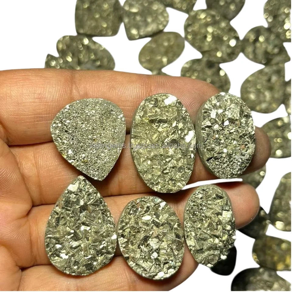 Premium Grade Pyrite Rough Gemstone Natural Golden Colour Color Play Rings Pendants Earrings Bracelets Fine Jewellery Loose