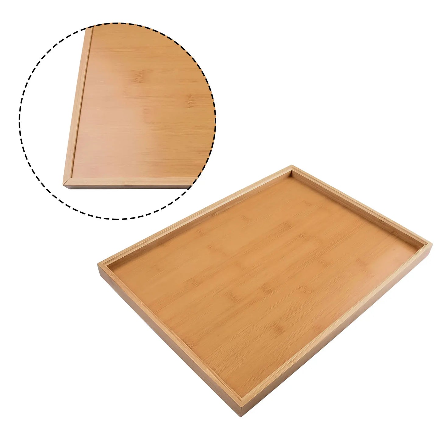 Bamboos Wood Rectangular Tea Tray Solid Wooden  Tray Tea Cups Trays Stand Tray For Kitchen Party Tea Bar Storage Tray Tableware