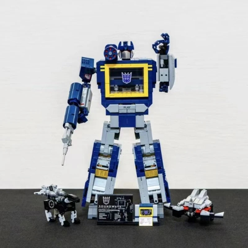 2026 Christmas Promotional 10358 Robot Soundwave Building Blocks Assembly Brick Model Toys for Boy Kids Birthday Gift