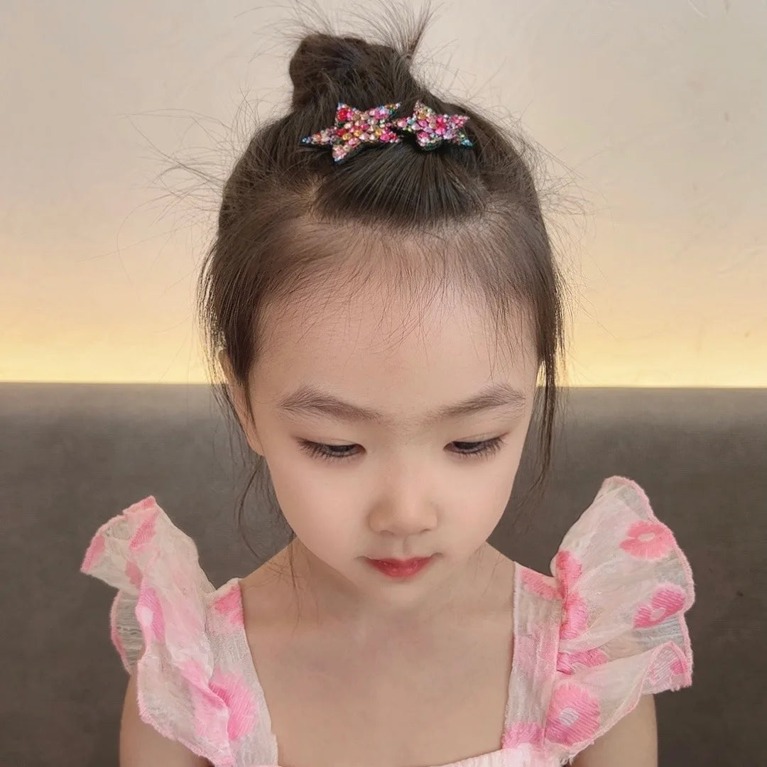 1PC New Cute Princess Pentagram Lovely Girls Hairpins Children Headwear Hairgrip Hair Clips Barrettes Hair Accessories